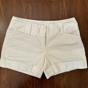 Express White Chino Cuffed Shorts Size 6